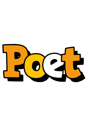 Poet cartoon logo
