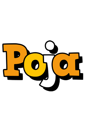 Poja cartoon logo