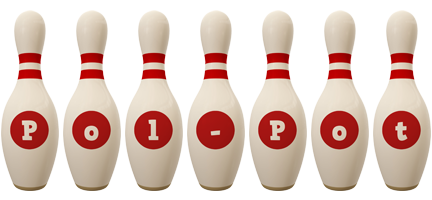 Pol-Pot bowling-pin logo