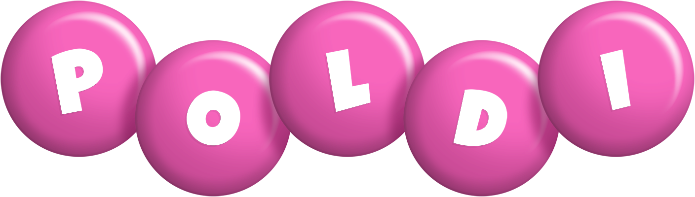 Poldi candy-pink logo