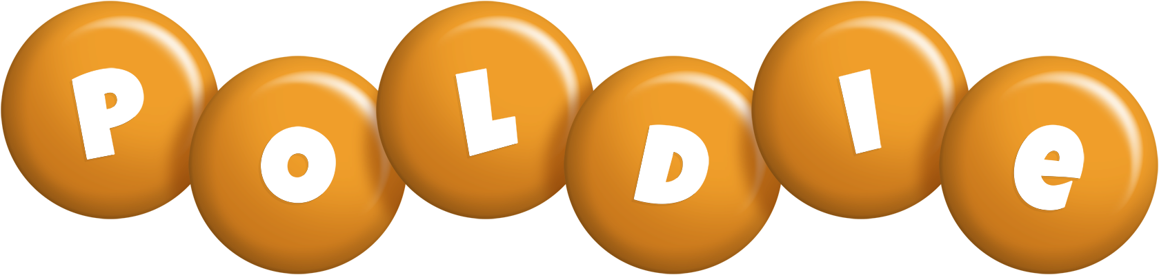 Poldie candy-orange logo