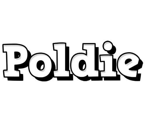 Poldie snowing logo
