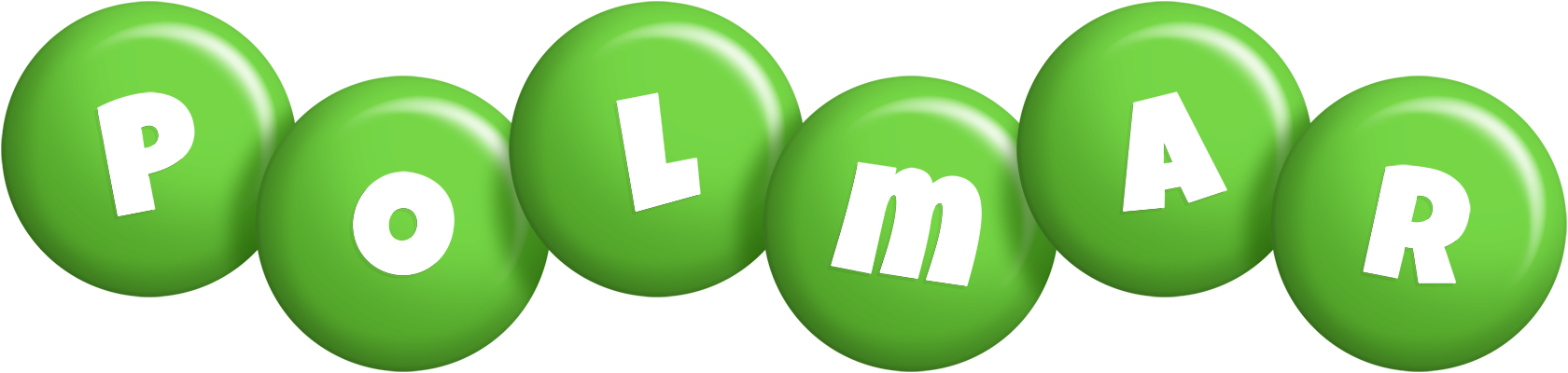 Polmar candy-green logo