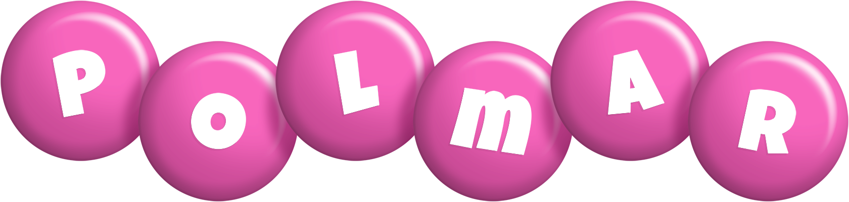 Polmar candy-pink logo