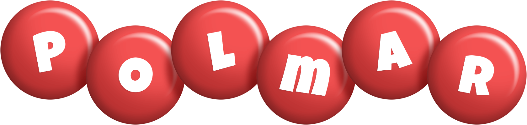 Polmar candy-red logo