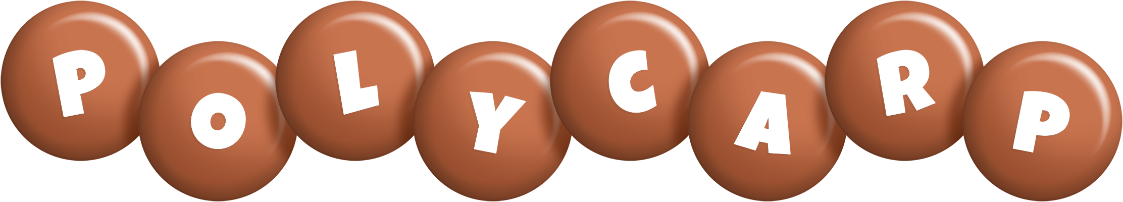 Polycarp candy-brown logo