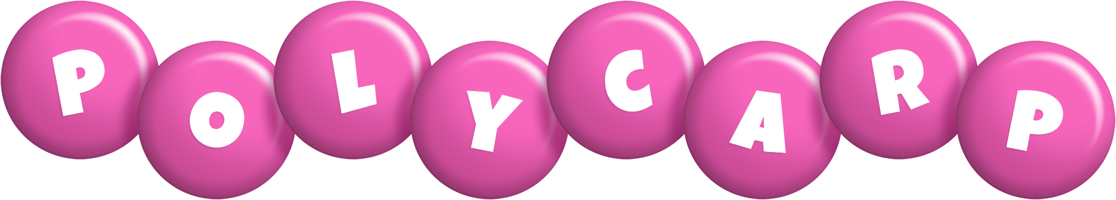 Polycarp candy-pink logo