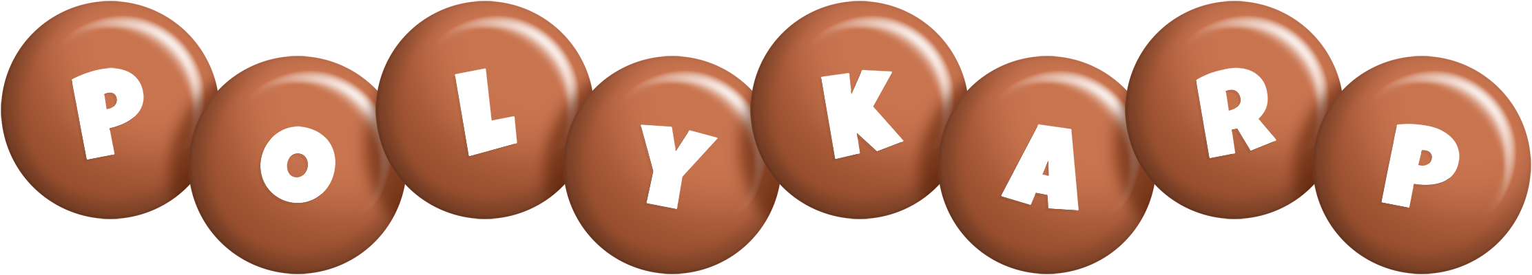 Polykarp candy-brown logo