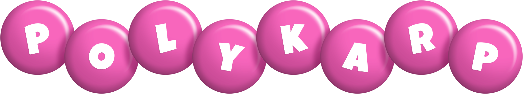 Polykarp candy-pink logo