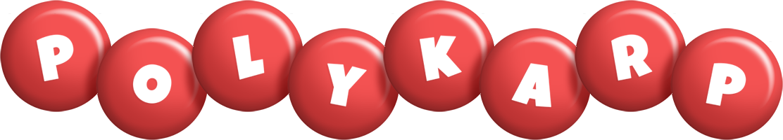 Polykarp candy-red logo