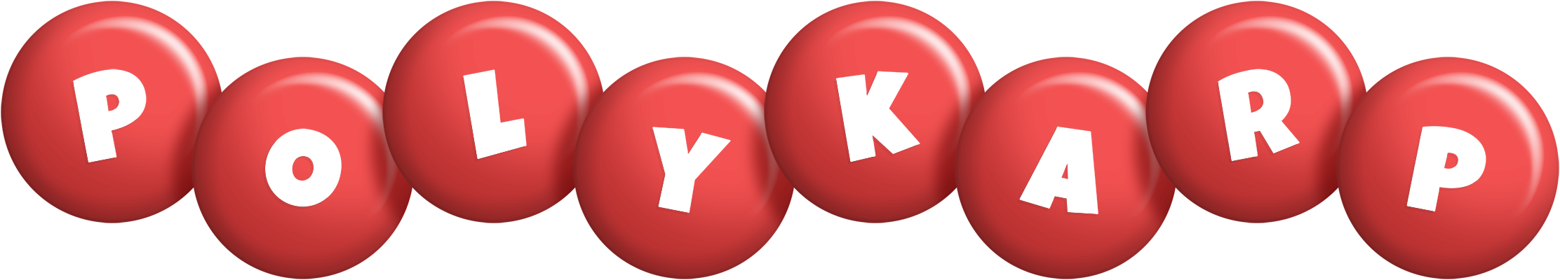Polykarp candy-red logo