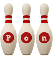 Pon bowling-pin logo
