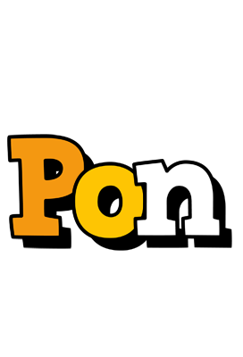 Pon cartoon logo