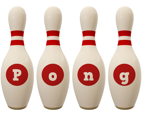 Pong bowling-pin logo