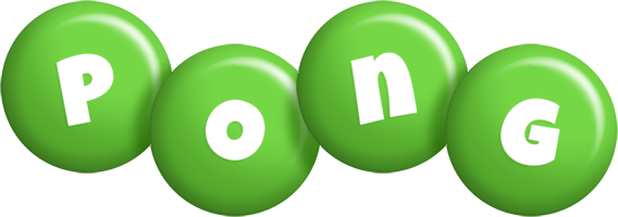 Pong candy-green logo