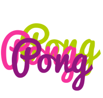 Pong flowers logo