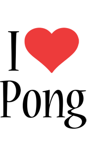 Pong i-love logo