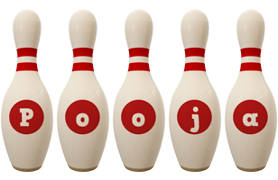 Pooja bowling-pin logo