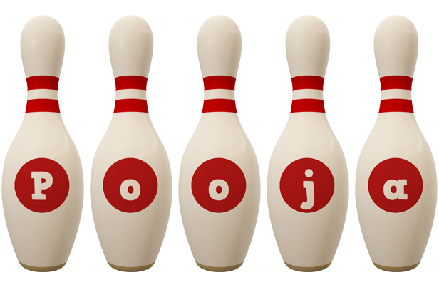 Pooja bowling-pin logo