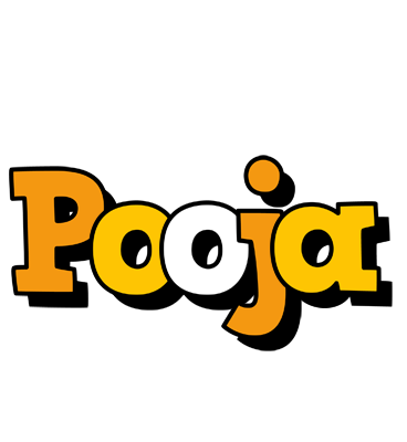 Pooja cartoon logo