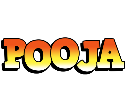 Pooja sunset logo