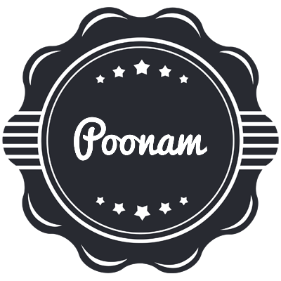Poonam badge logo