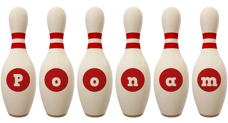 Poonam bowling-pin logo