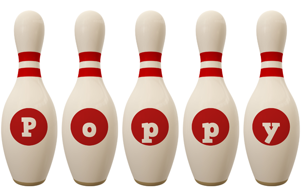 Poppy bowling-pin logo