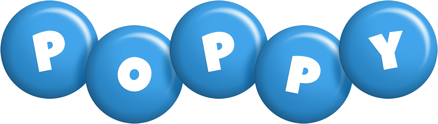 Poppy candy-blue logo