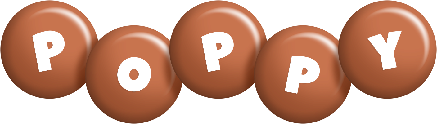 Poppy candy-brown logo