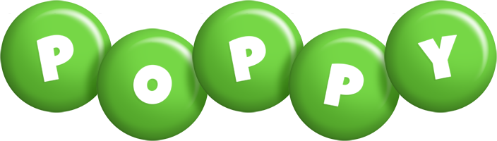 Poppy candy-green logo