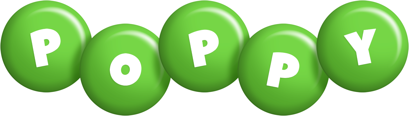 Poppy candy-green logo