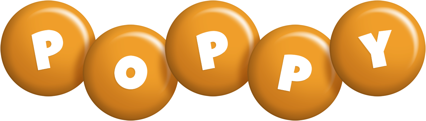 Poppy candy-orange logo