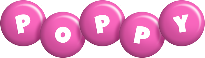 Poppy candy-pink logo