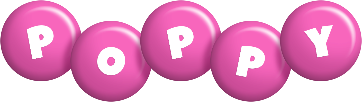Poppy candy-pink logo