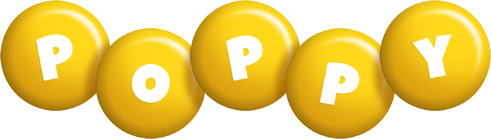 Poppy candy-yellow logo