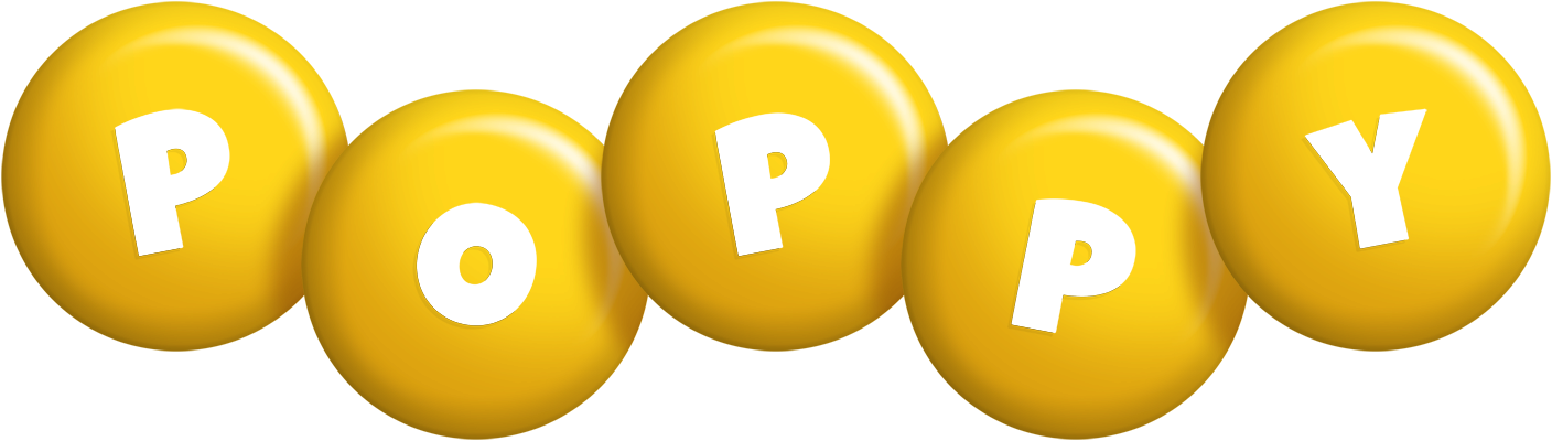 Poppy candy-yellow logo
