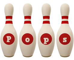 Pops bowling-pin logo