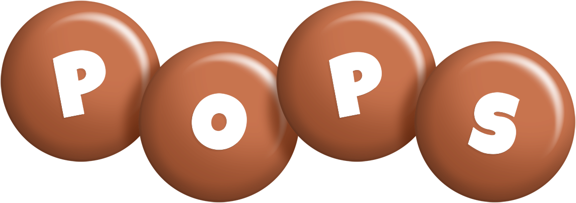 Pops candy-brown logo