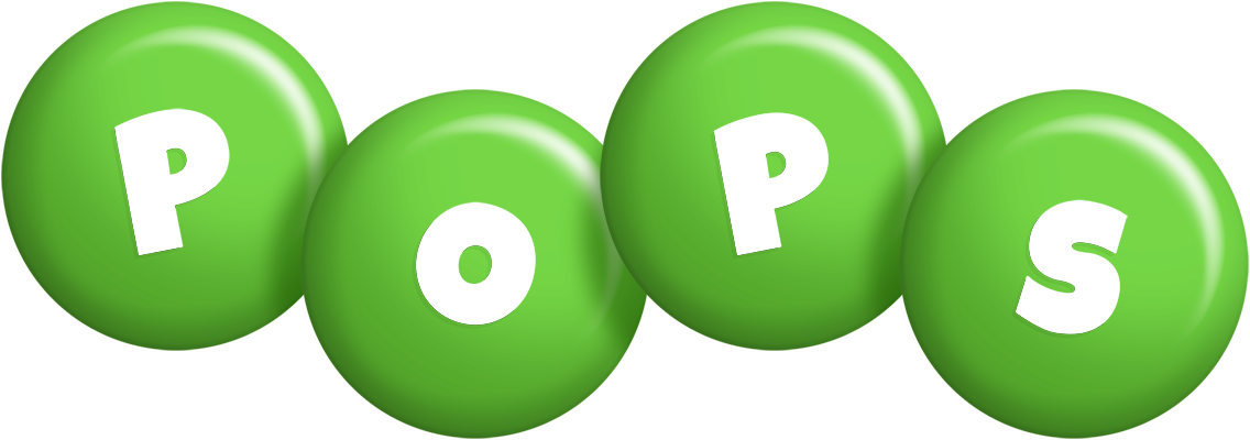 Pops candy-green logo