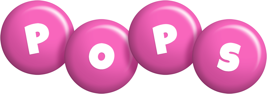 Pops candy-pink logo
