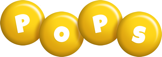 Pops candy-yellow logo