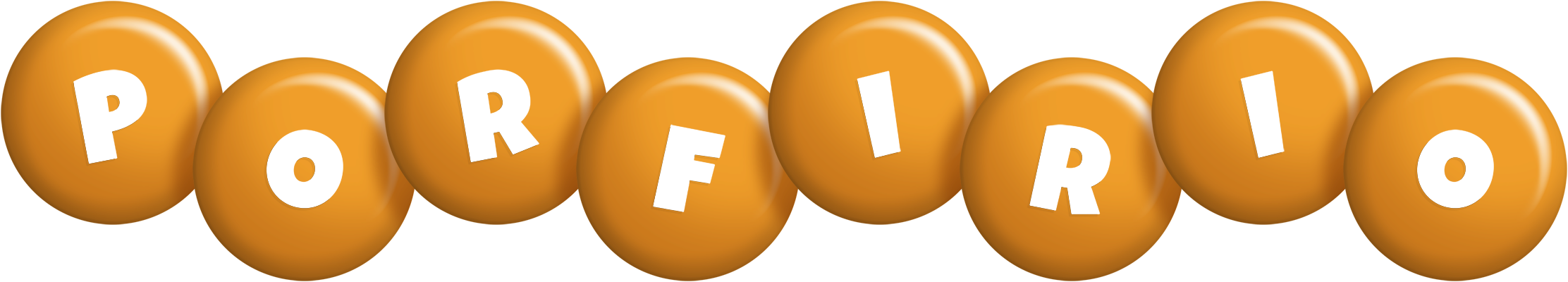 Porfirio candy-orange logo
