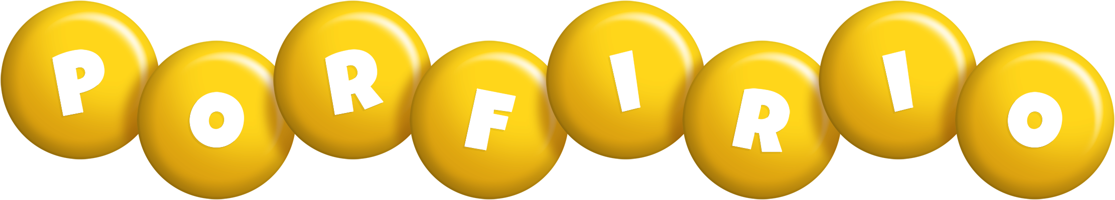Porfirio candy-yellow logo