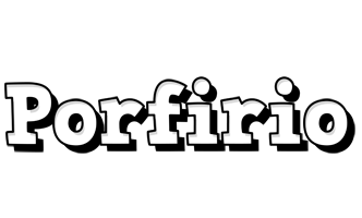 Porfirio snowing logo