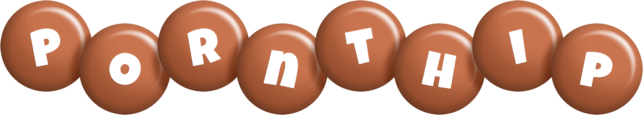 Pornthip candy-brown logo