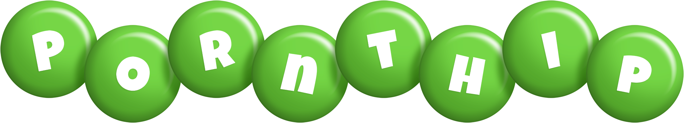 Pornthip candy-green logo