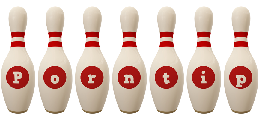 Porntip bowling-pin logo