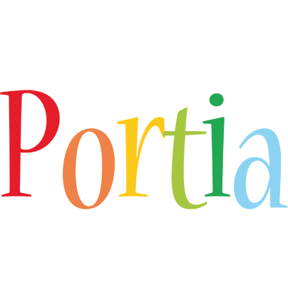 Portia birthday logo