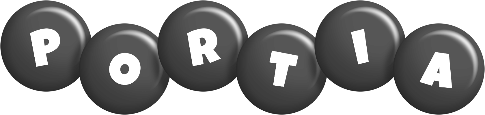 Portia candy-black logo
